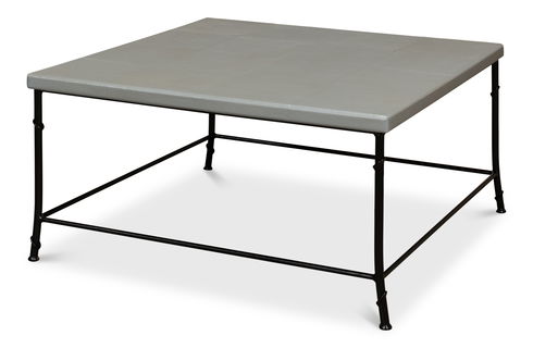 Shagreen Square Coffee Table, Storm Grey