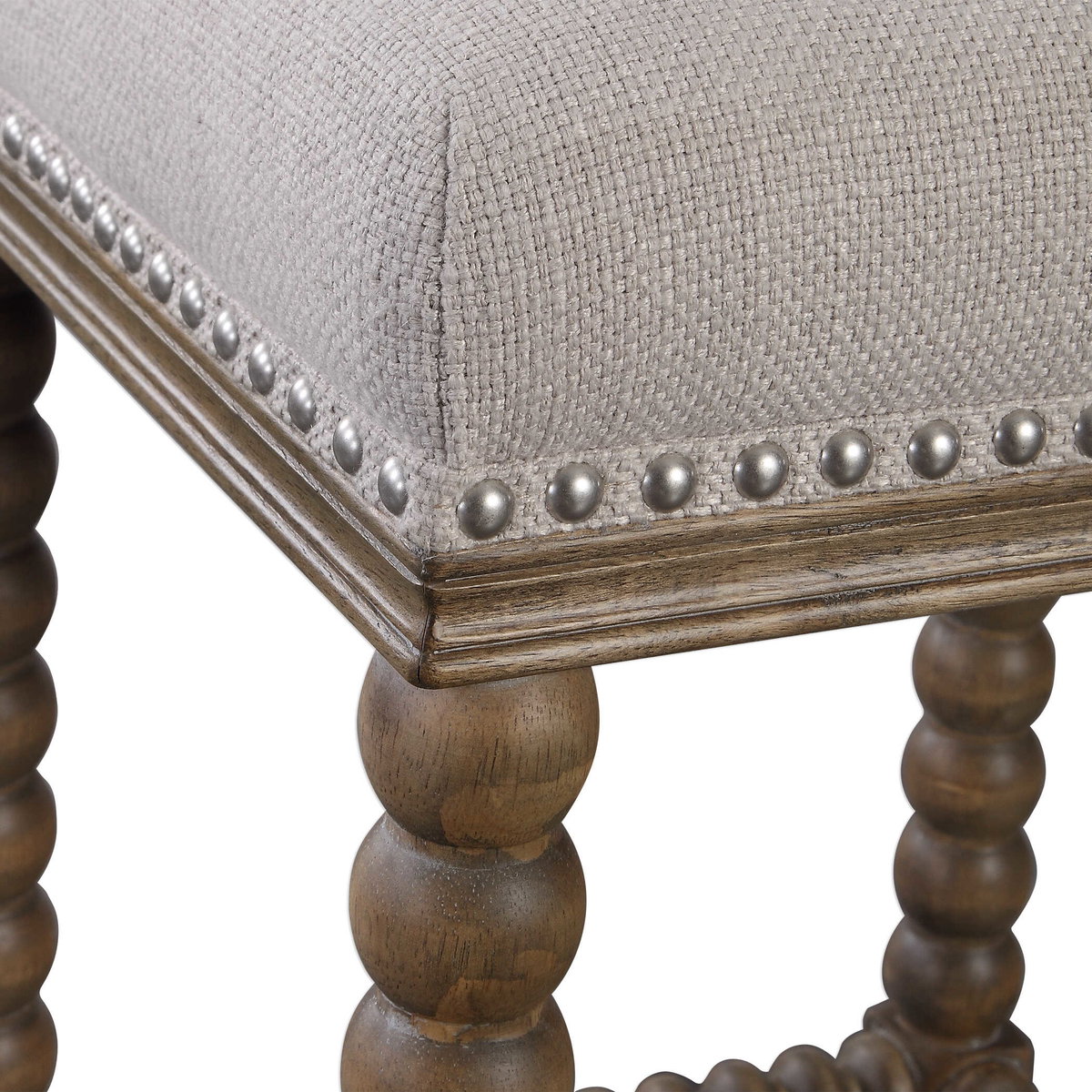 Pryce Wooden Counter Stool, Counter & Bar Stool by Uttermost, 15" width x 25.5" height x 15" depth View 6