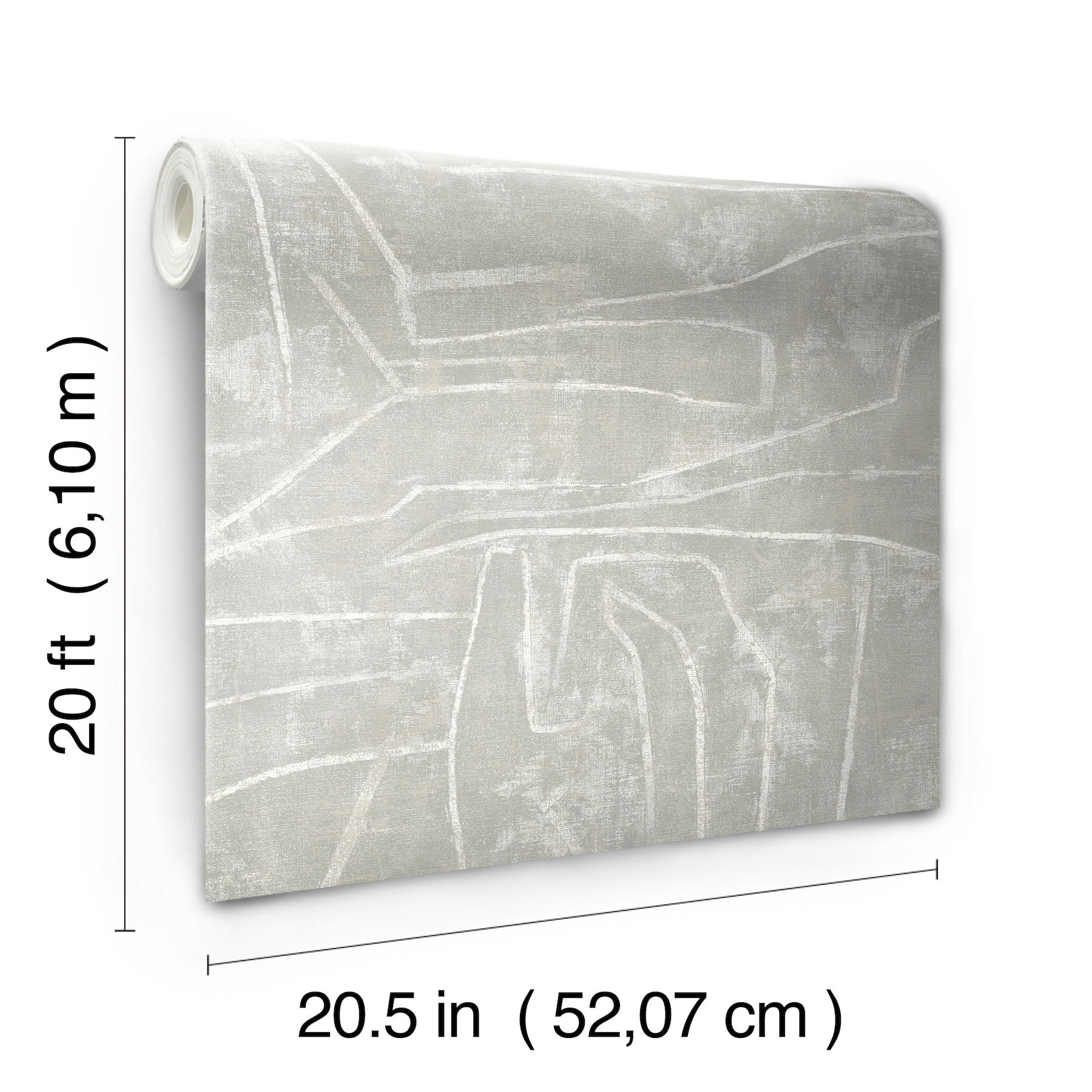 Urban Chalk Grey Peel & Stick Wallpaper large image 