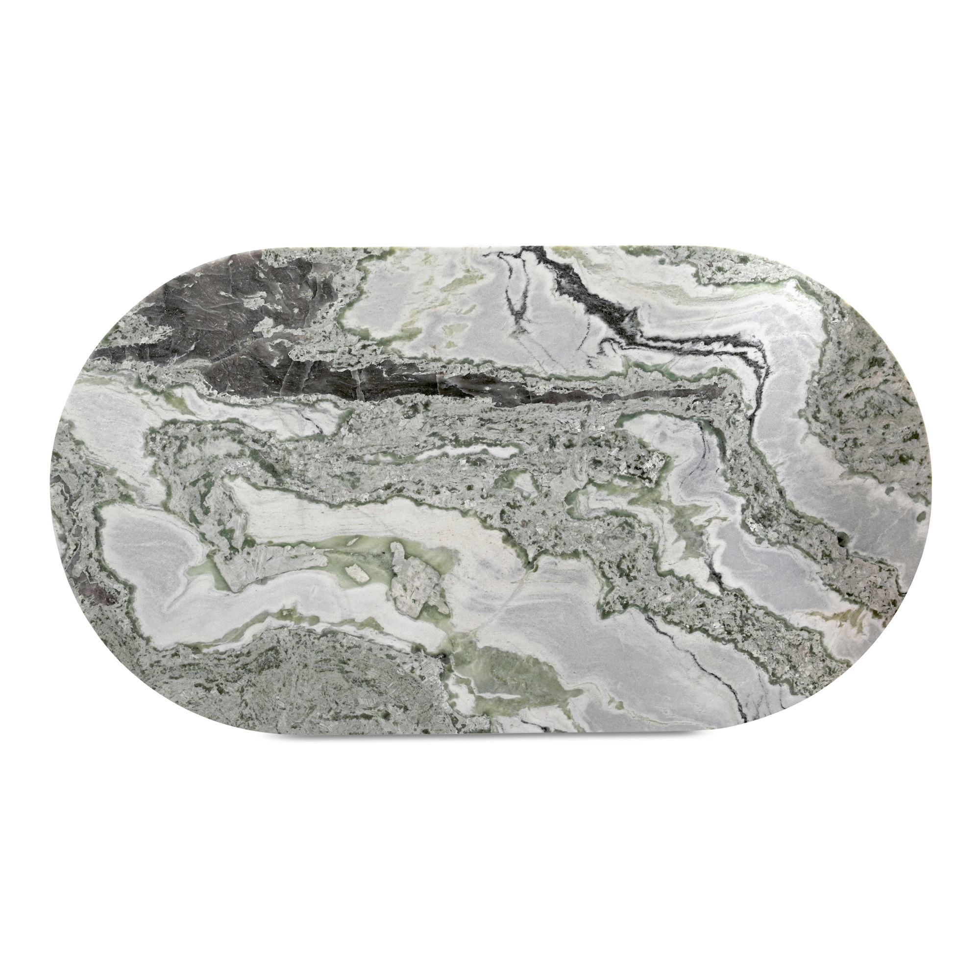 Celia Oval Dining Table Green Onyx Marble, by Moe's Home, 72" width x 30" height x 40" depth View 5