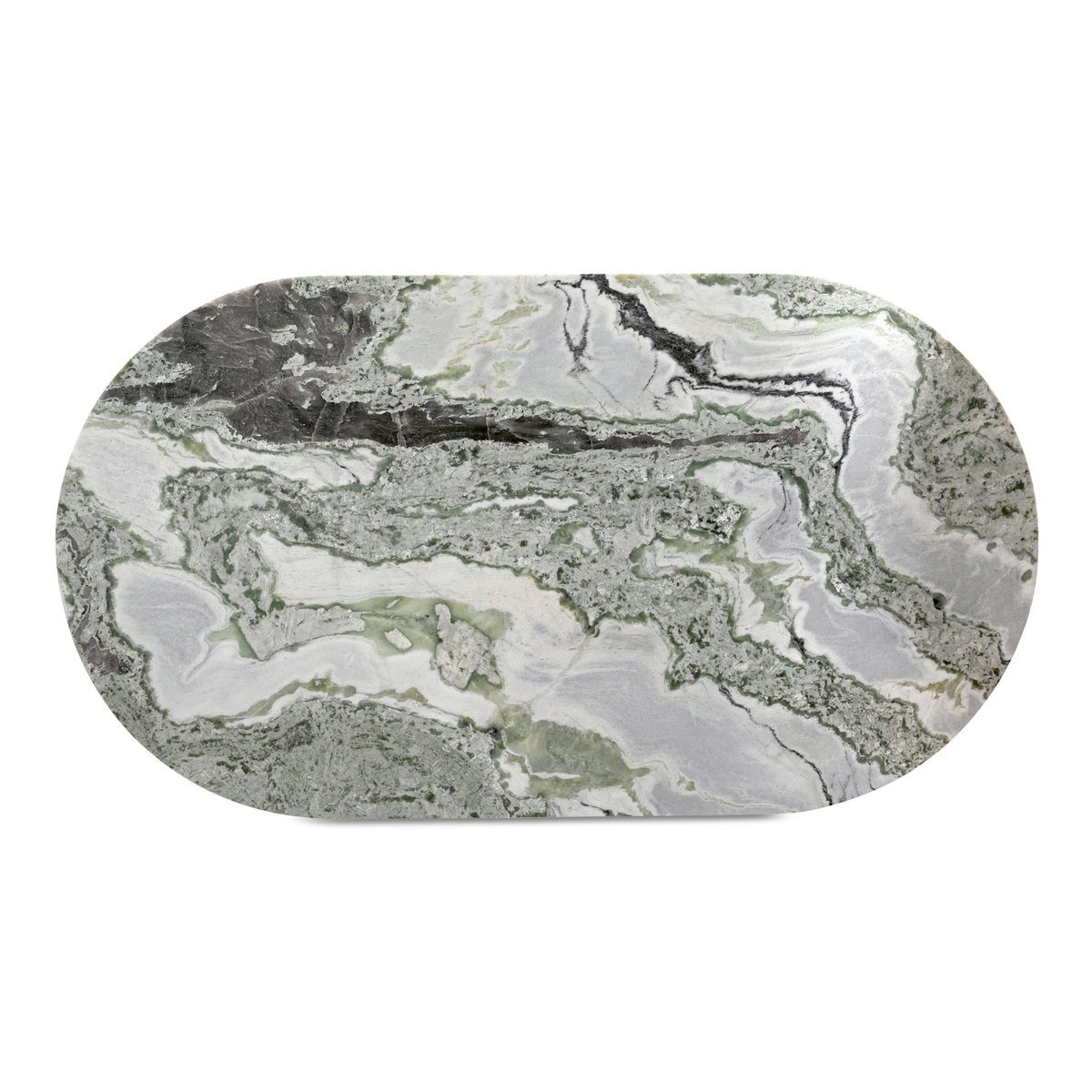 Celia Oval Dining Table Green Onyx Marble, by Moe's Home, 72" width x 30" height x 40" depth View 5
