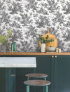 Campagne Toile Black & White Wallpaper, by York Wall, 33' length x 1'8.5" width x 0.02" depth thumbnail 6