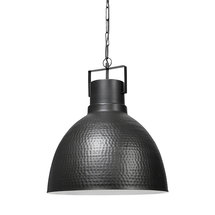 Online Designer Kitchen Minerva 19x22 Metallic Gray Hammered Detail Pendant Light
