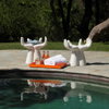 Hands Stool-Matte White, Low Stool by Studio A Home, 23" width x 23" height x 14" depth thumbnail 3