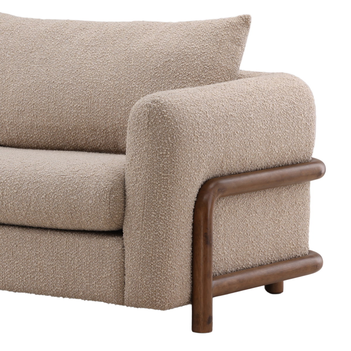 Esai Sofa Sand, Sofas & Sectional by Dovetail, 94.88" width x 32.87" height x 38.75" depth View 7