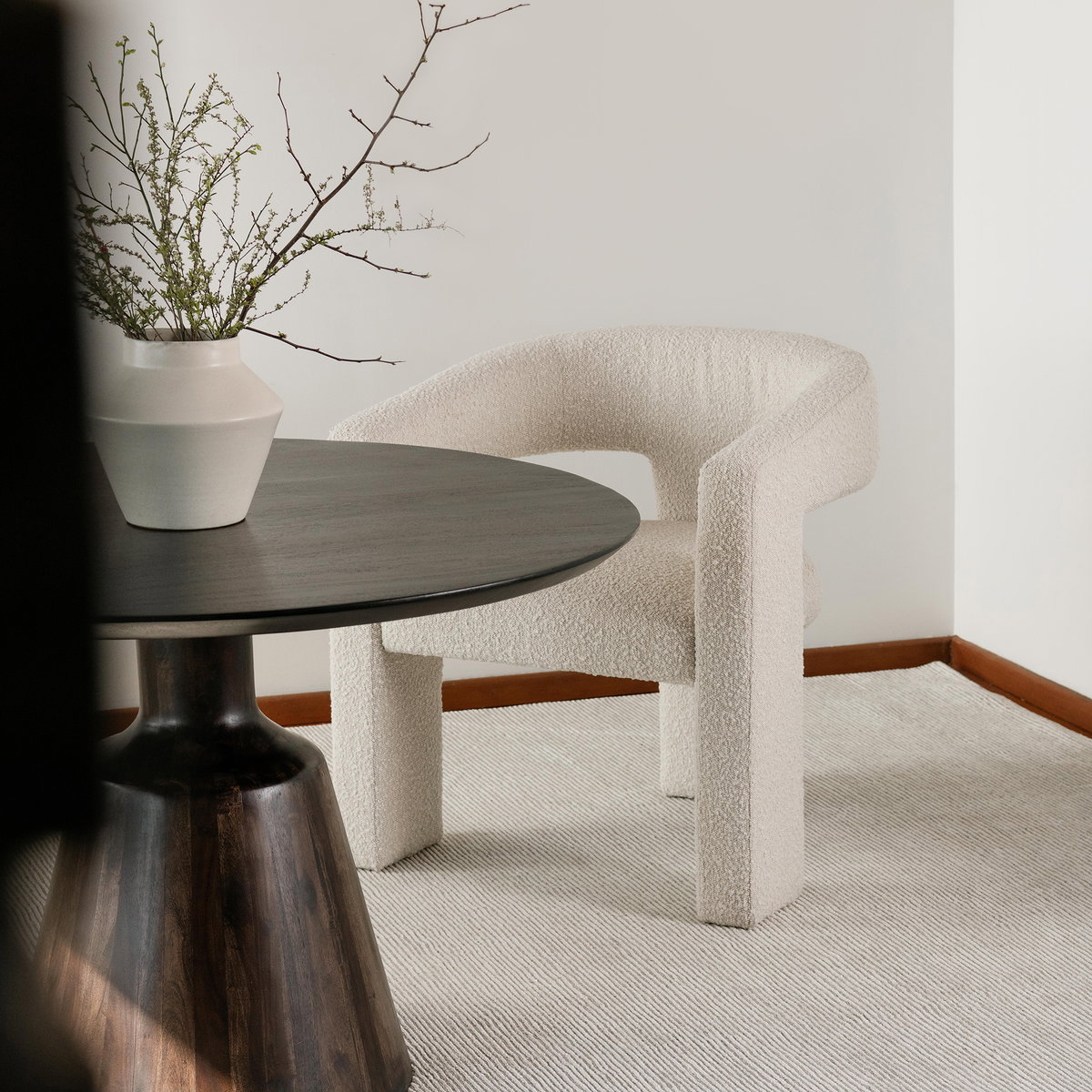 Myron Dining Table Dark Brown, by Moe's Home, 46" width x 30" height x 46" depth View 5