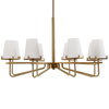 Lassen 8 Light Brass Chandelier, by Uttermost, 36" width x 20.25" height x 36" diameter x 36" depth thumbnail 4