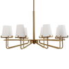 Lassen 8 Light Brass Chandelier thumbnail 3