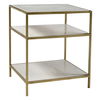 Higgins Side Table Brass, Side & End Table by Dovetail, 22" width x 26" height x 18" depth thumbnail 1