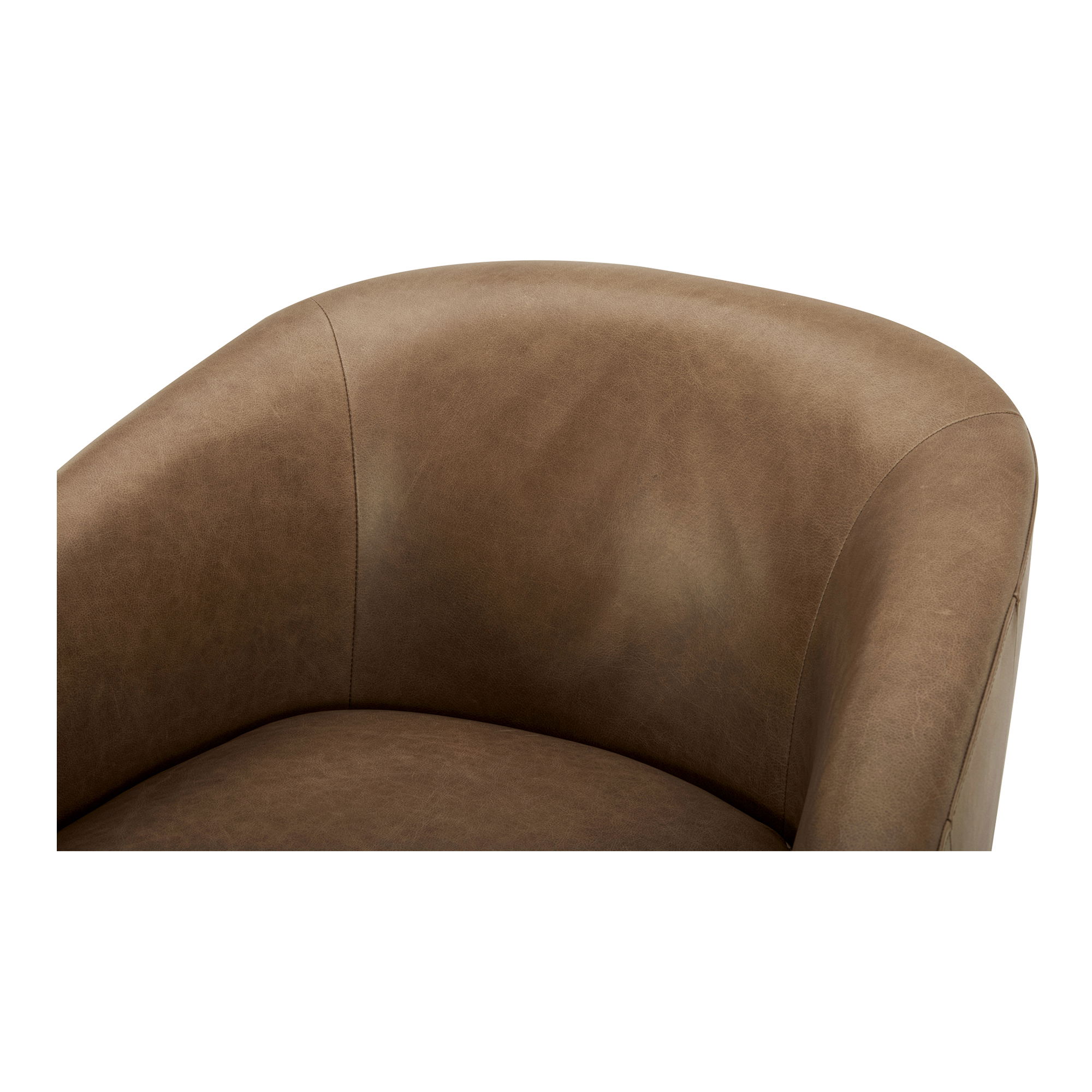 Oscy Leather Swivel Chair Tan, Accent Chair by Moe's Home, 31" width x 28.35" height x 31" depth View 6
