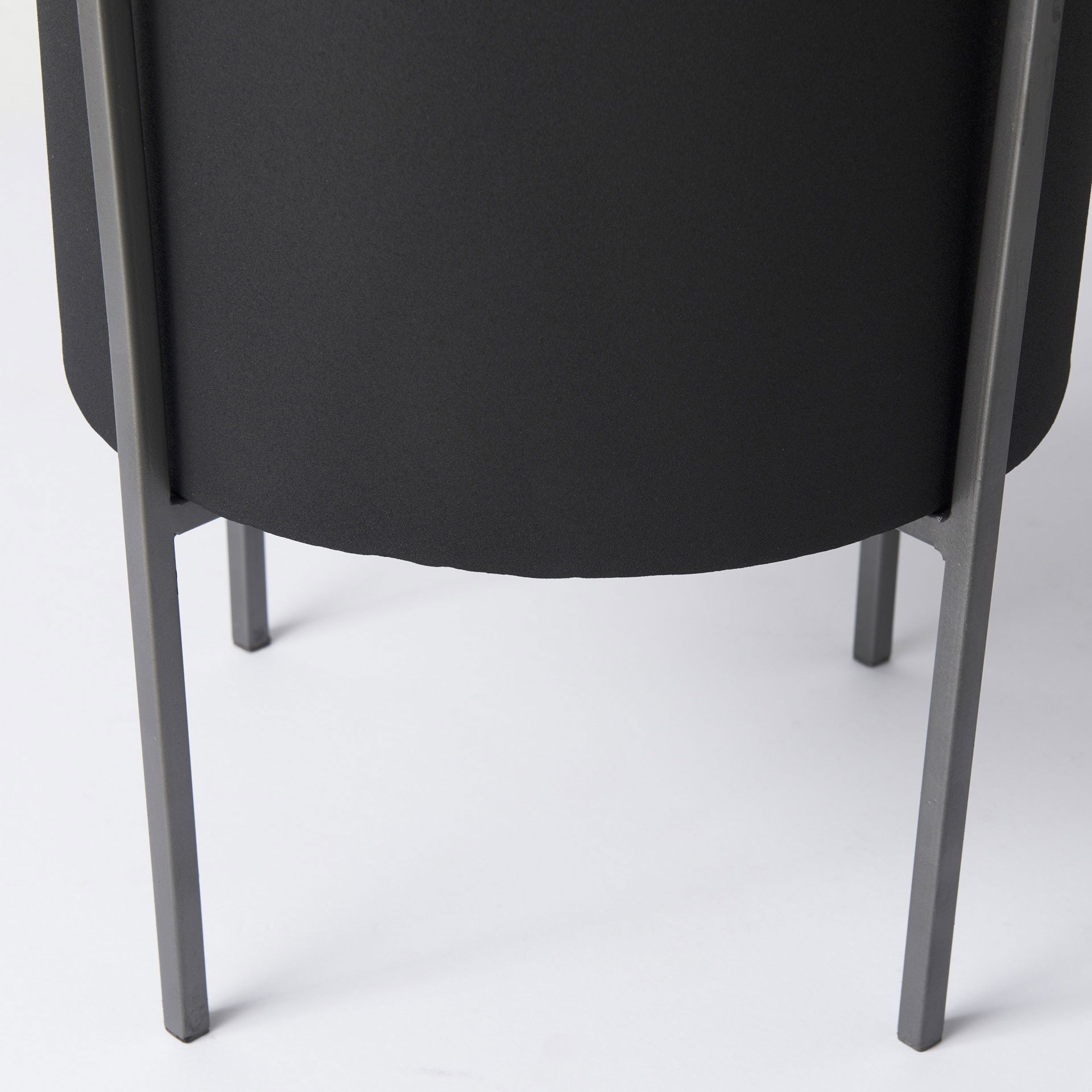 Claypoole (Set of 3) Black Plant Stands, Planter by Mercana, 15" length x 15" width x 24.5" height View 9