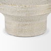 Tovah Small Textured White with Gold Metal Vase thumbnail 6