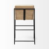 Stamford 36' Total Height Light Beige Upholstered Seat with Wood Back, Metal Frame Counter Stool thumbnail 6
