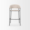 Carolyn Bar Stool with Oatmeal Fabric & Matte Black Metal thumbnail 1