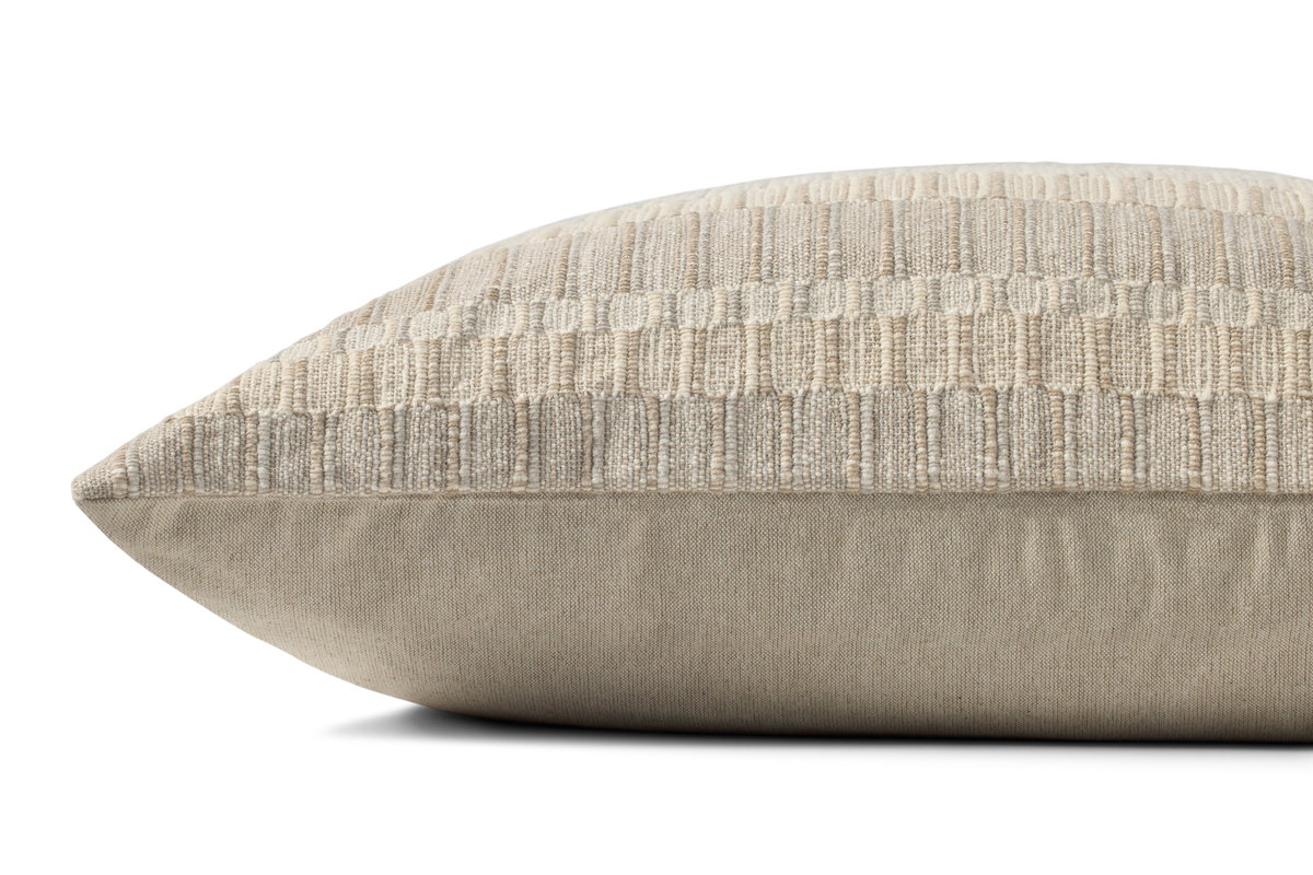 Brigette Romanek x Loloi Natural Pillow, Decorative Pillow, 22" length x 22" width View 2