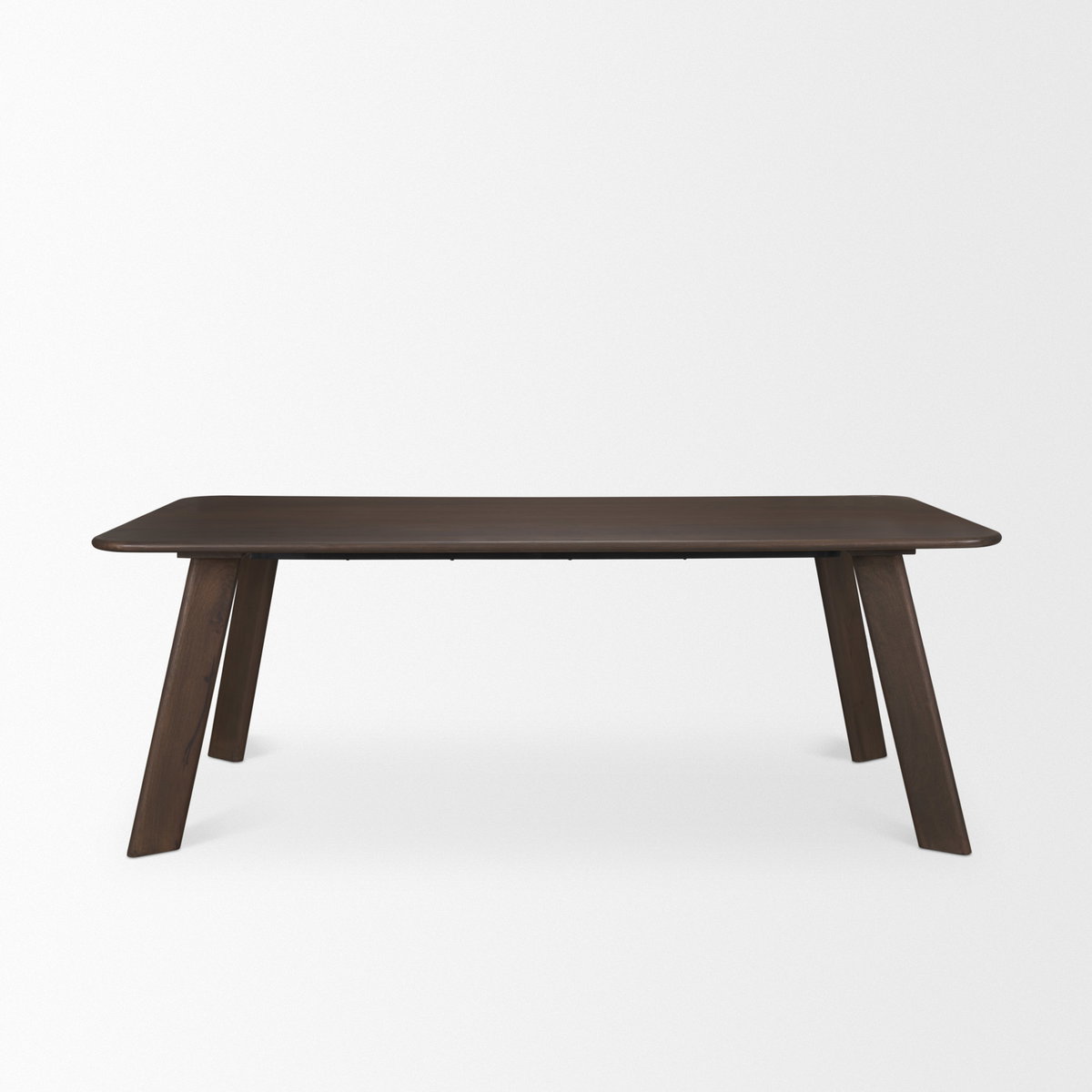 Welborn 84' Dark Brown Wood Rectangular Dining Table, by Mercana, 84" length x 42" width x 30" height View 4