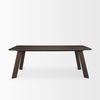 Welborn 84' Dark Brown Wood Rectangular Dining Table, by Mercana, 84" length x 42" width x 30" height thumbnail 4