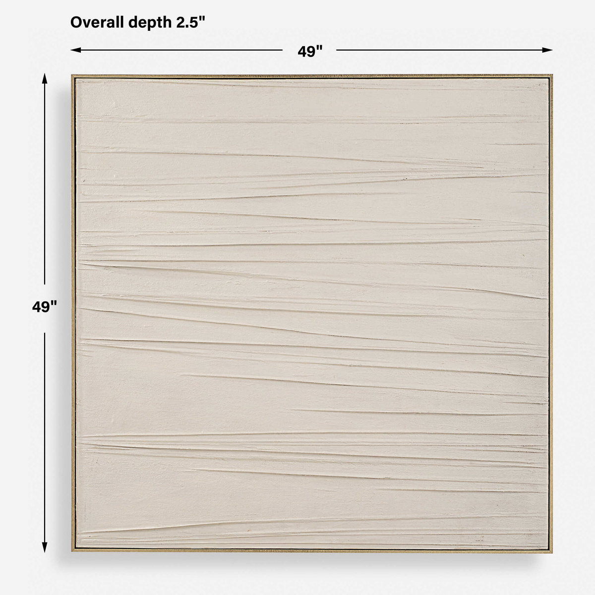 Walking The Line Minimalist Canvas Art, by Uttermost, 49" width x 49" height x 2.5" depth View 3