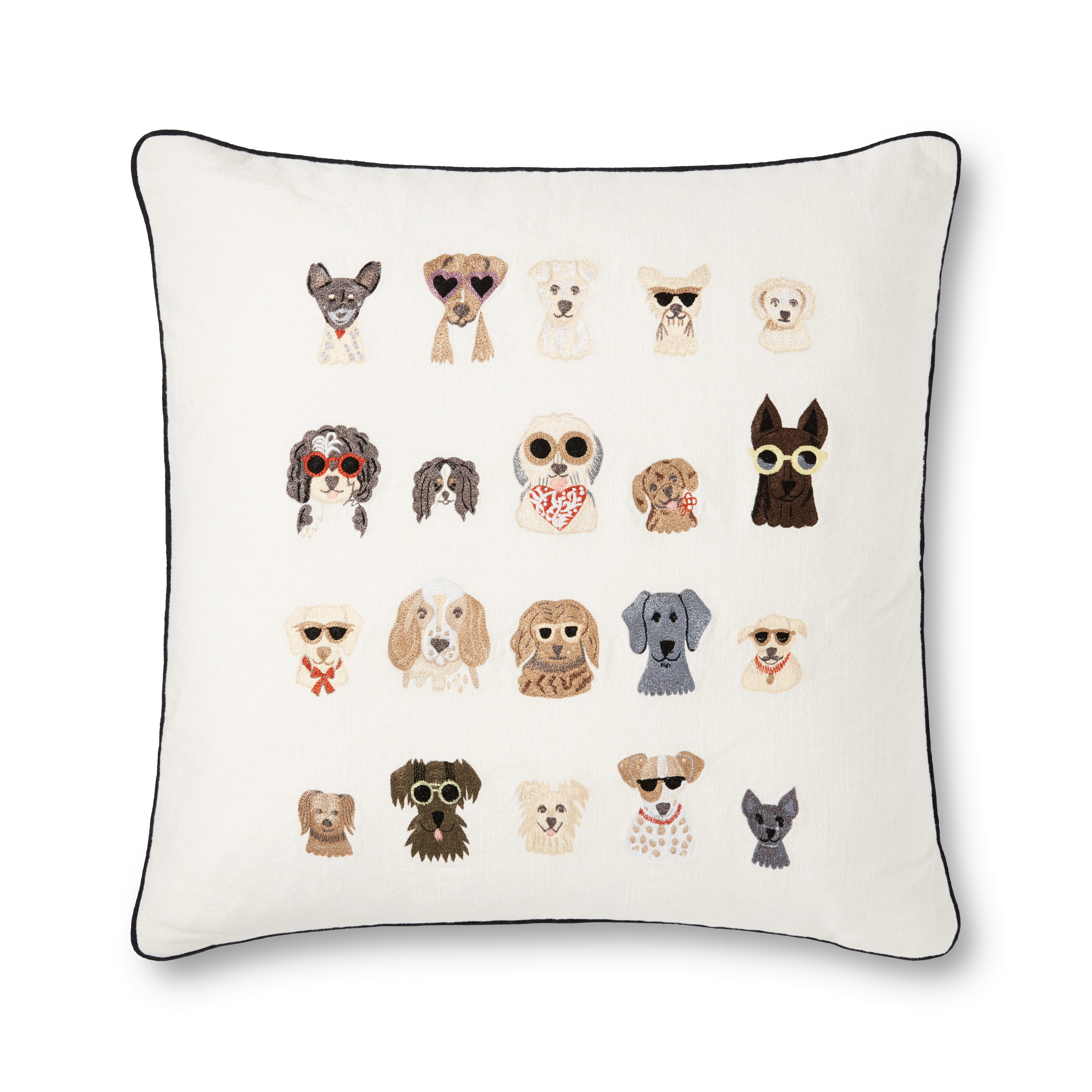 Rifle Paper Co. x Loloi Pillows Pillow, Decorative Pillow, 22" length x 22" width