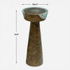 Mano Blue-Green Drink Table, Side & End Table by Uttermost, 11" width x 24.5" height x 11" depth thumbnail 3