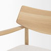 Haggen Light Brown Oak Wood with Cream Fabric Accent Chair thumbnail 7