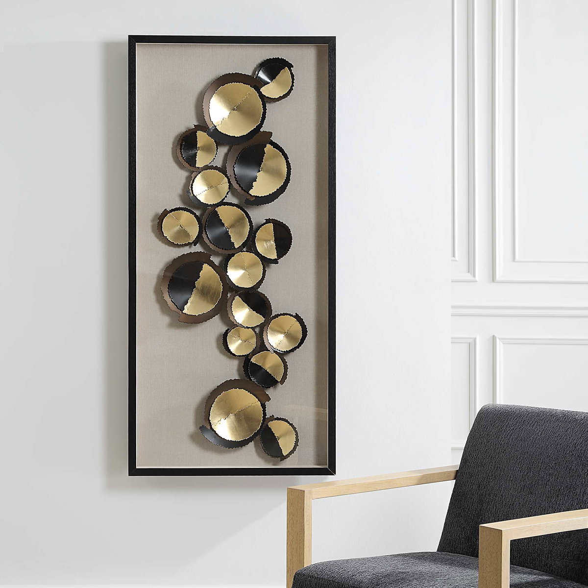 Golden Hour Shadow Box, Art by Uttermost, 27.5" width x 59" height x 2.75" depth View 4