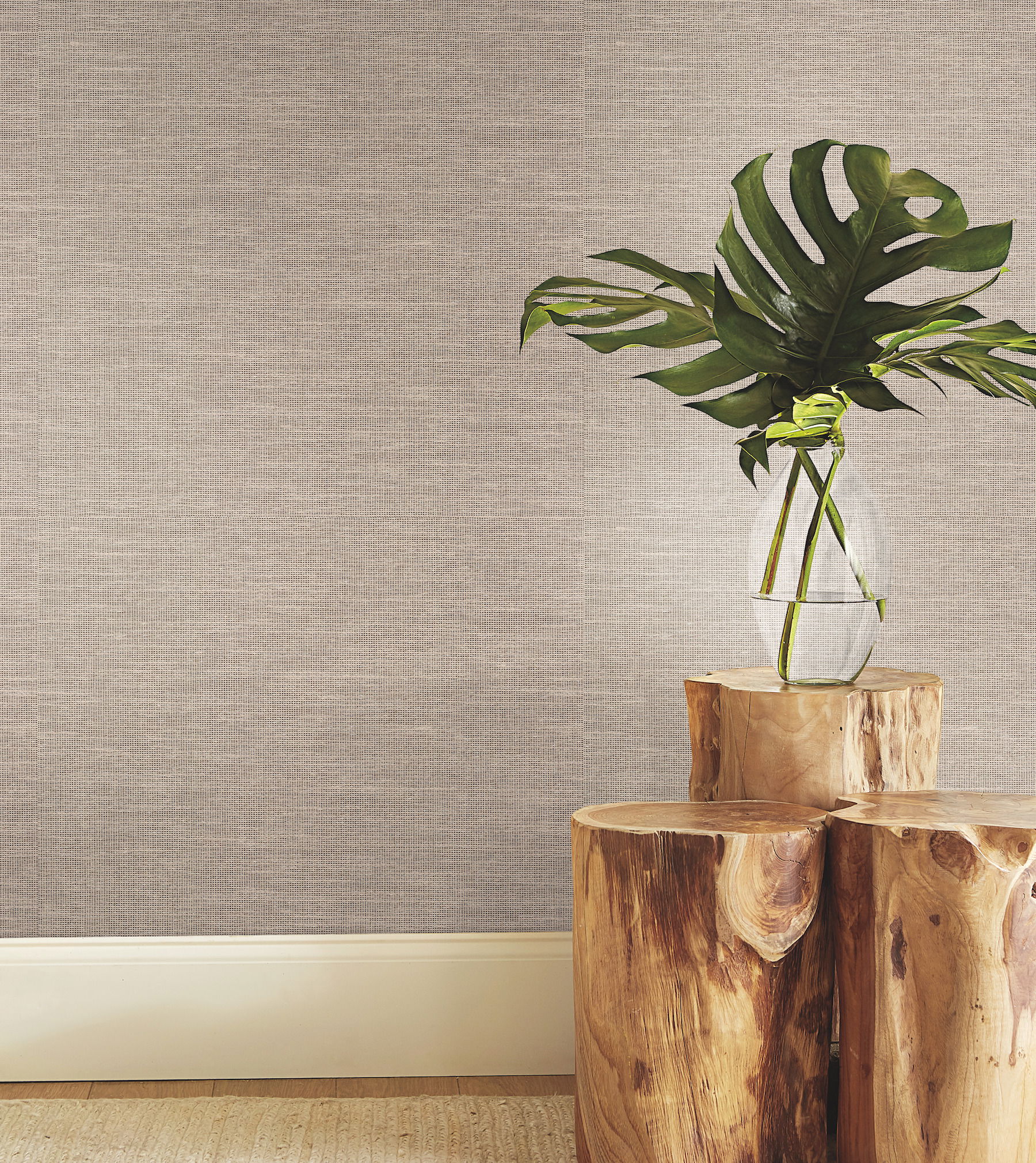 Paper & Thread Weave Beige Wallpaper large image 