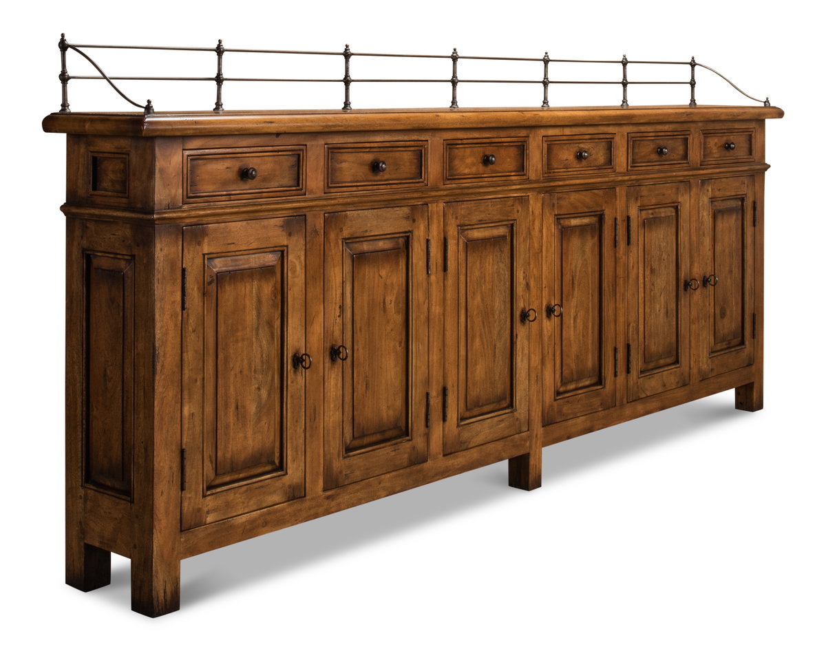 Covent Gardens Sideboard  Fruitwood, by Sarreid, 1' length x 8' width x 3'7" height View 1