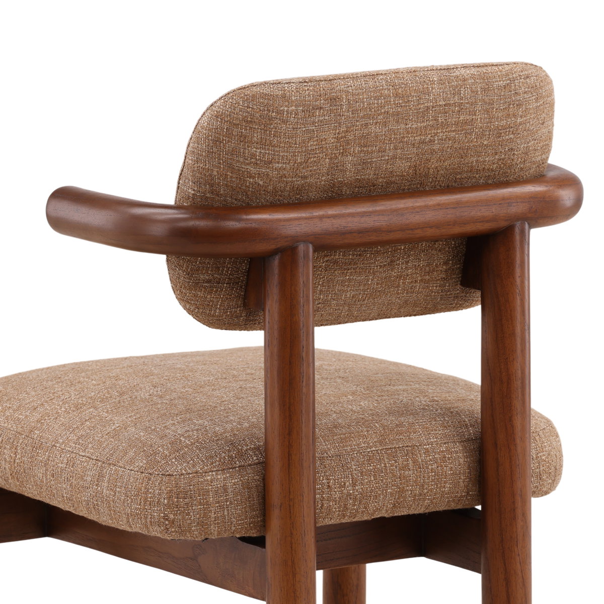 Stratton Dining Chair Brown, by Dovetail, 21" width x 32.5" height x 22" depth View 5
