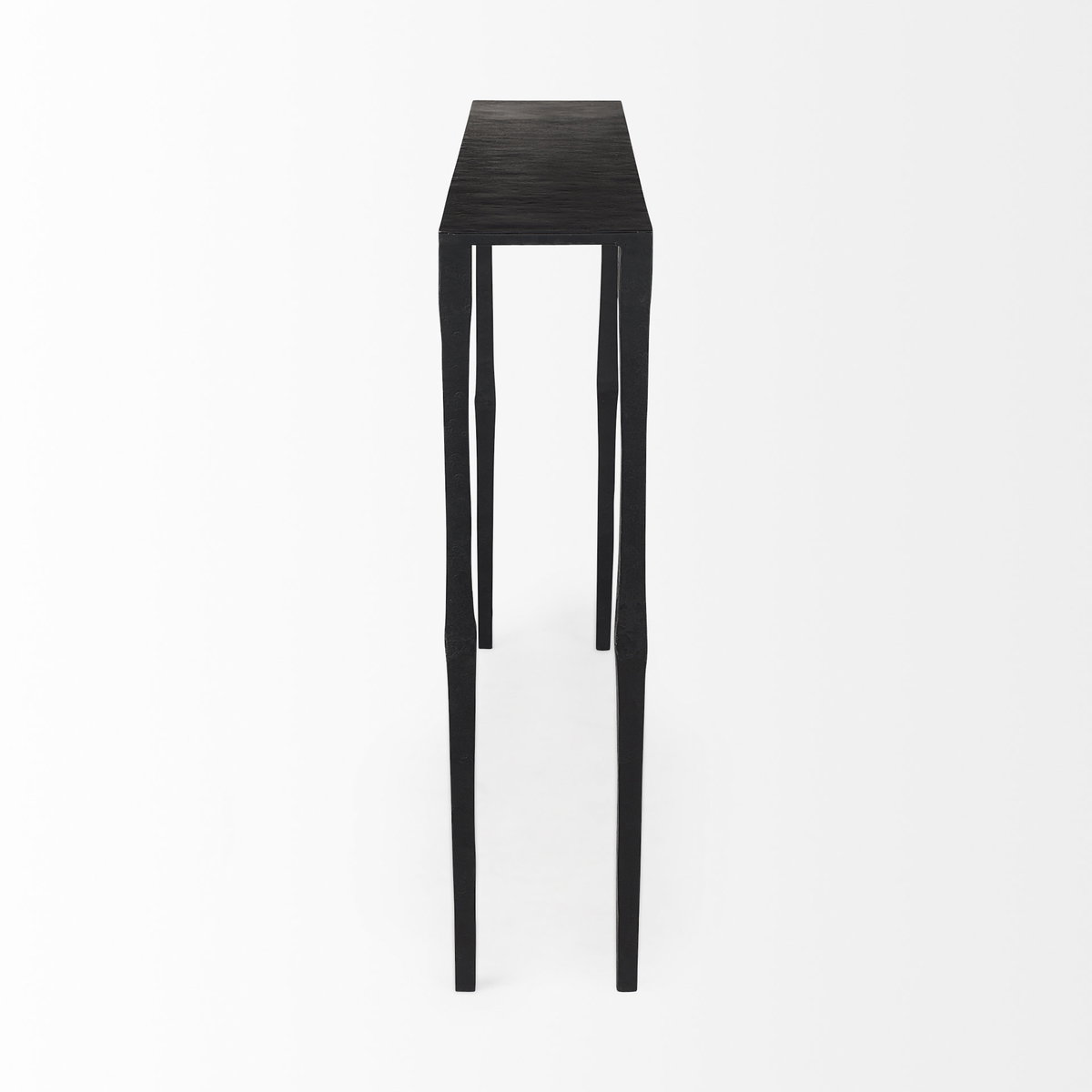 Timothy  48.0 X 8.0 X 30.0 Ebony Black Iron Console Table, by Mercana, 48" length x 8" width x 30" height View 5