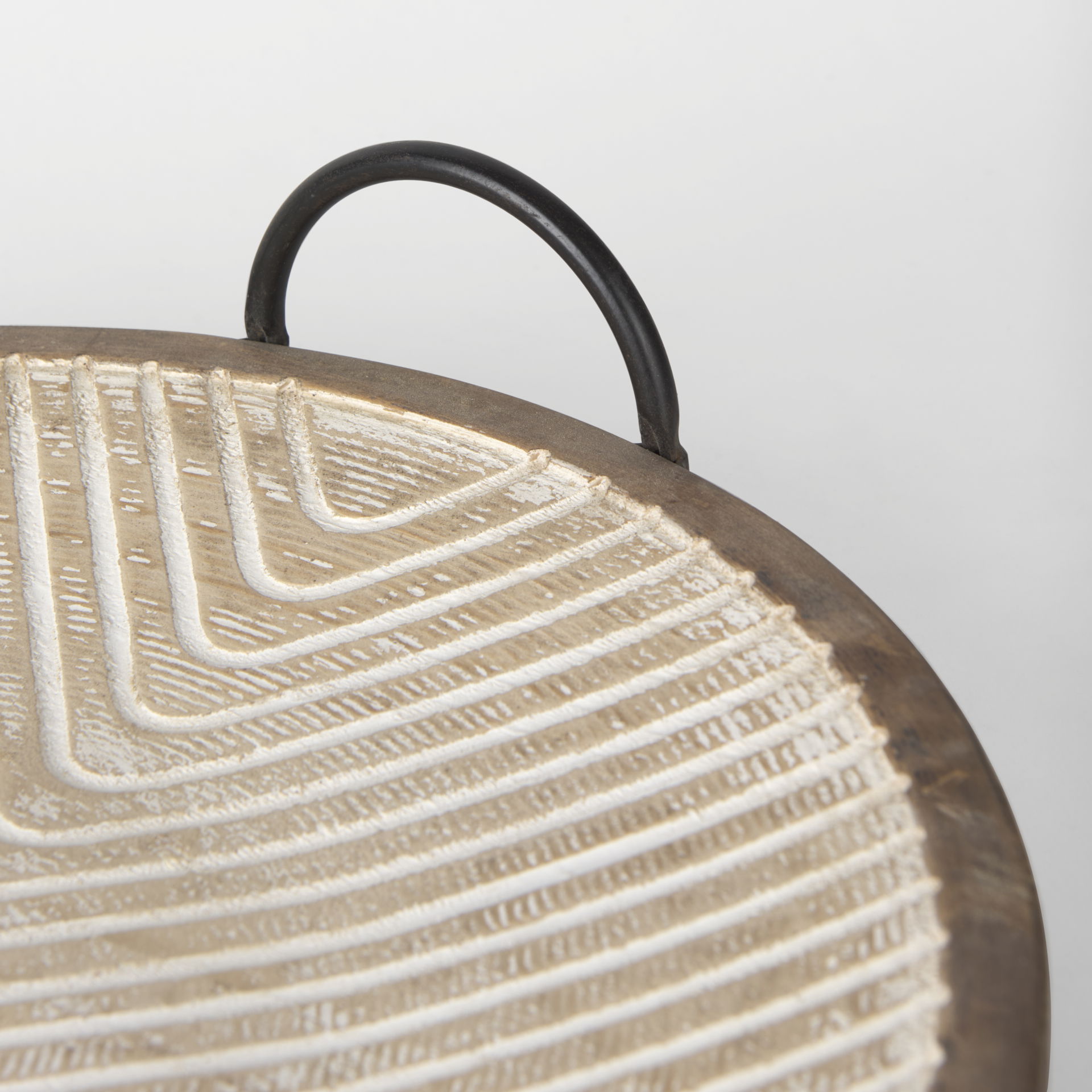 Jamila  Set of 2 Brown Wooden Tray large image 