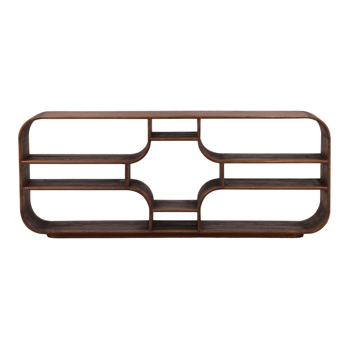 Gaetan Bookcase Brown 79', Shelving & Bookcase by Dovetail, 78.74" width x 31.5" height x 15.75" depth View 2