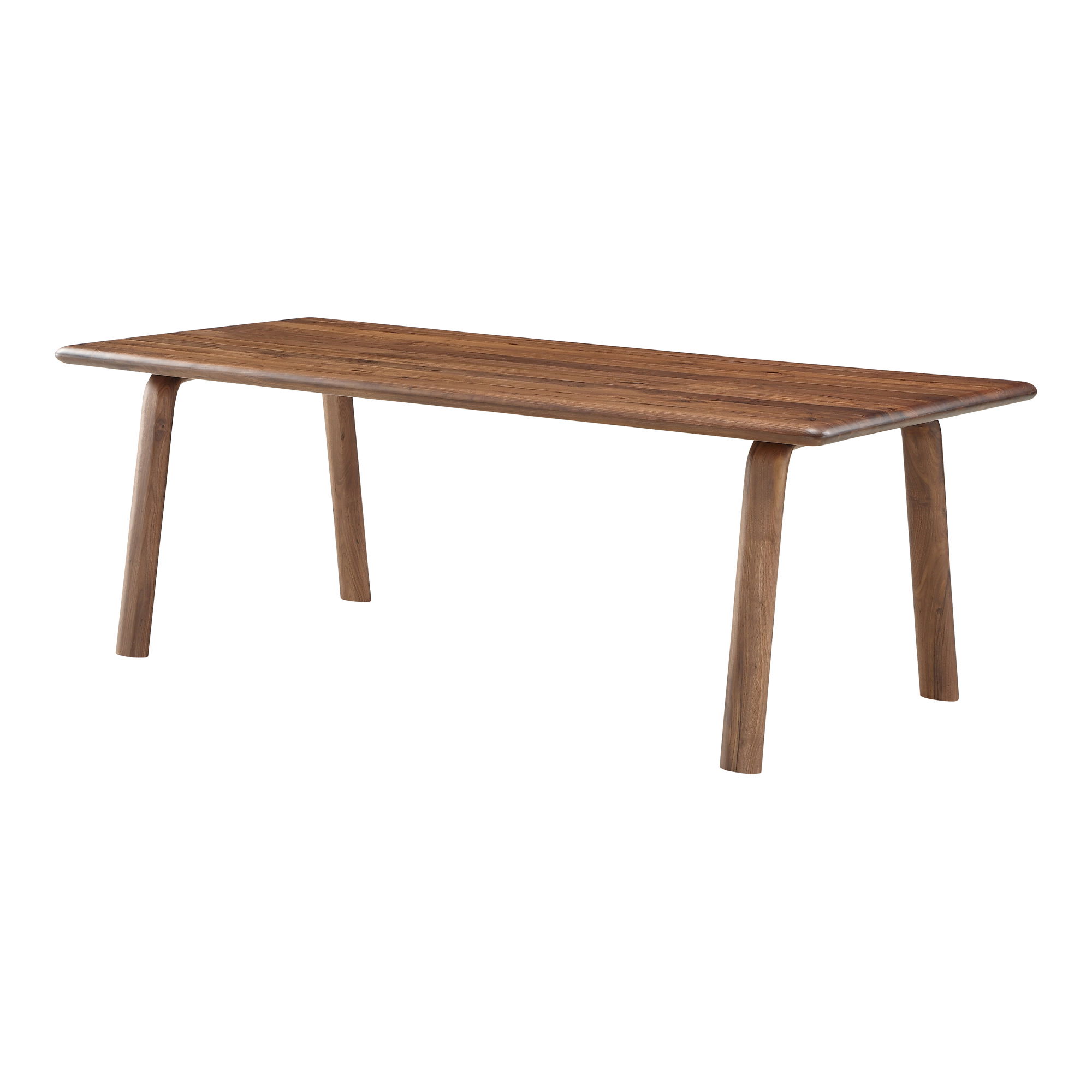 Malibu Dining Table Walnut, by Moe's Home, 88" width x 30" height x 38" depth View 3