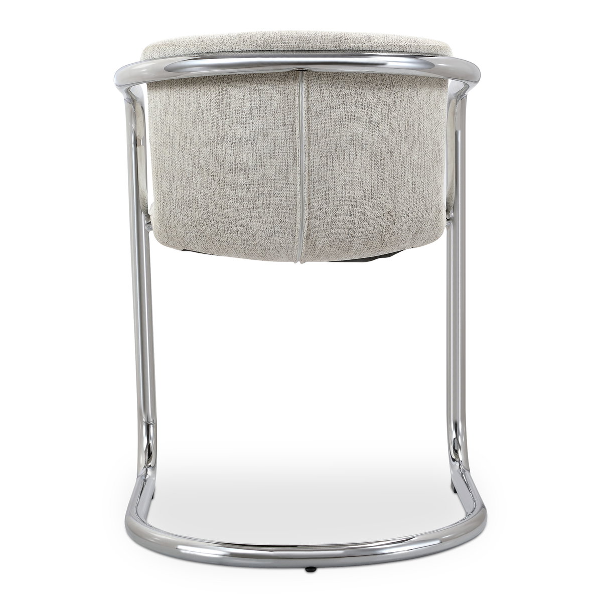 Freeman Chrome Frame Dining Chair Blended Cream - Set Of Two, by Moe's Home, 22" width x 30" height x 24" depth View 5