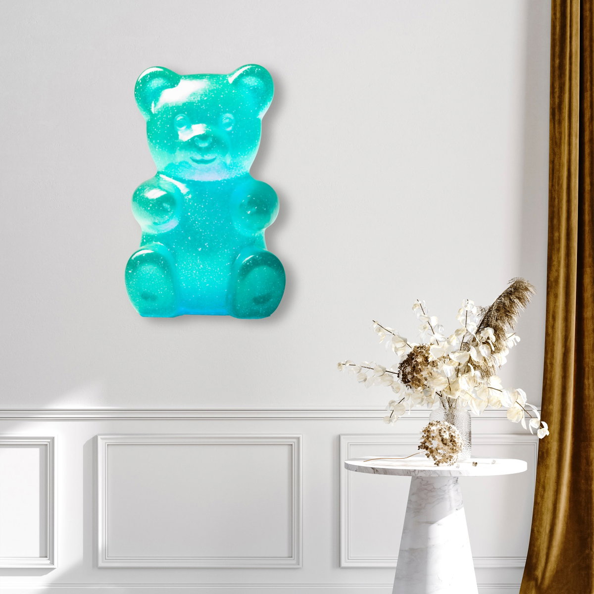 Gummy Bear Cyan (No Embellishment), Art by Oliver Gal,  15x10 View 4
