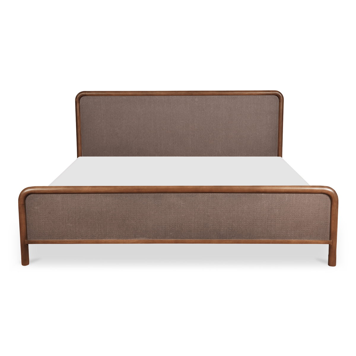 Rye Queen Bed Warm Brown, by Moe's Home, 66" width x 40.6" height x 84" depth View 1