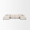 Halston 6 Piece (with 2 x Ottoman) Oatmeal Double Chaise Sofa Set thumbnail 1