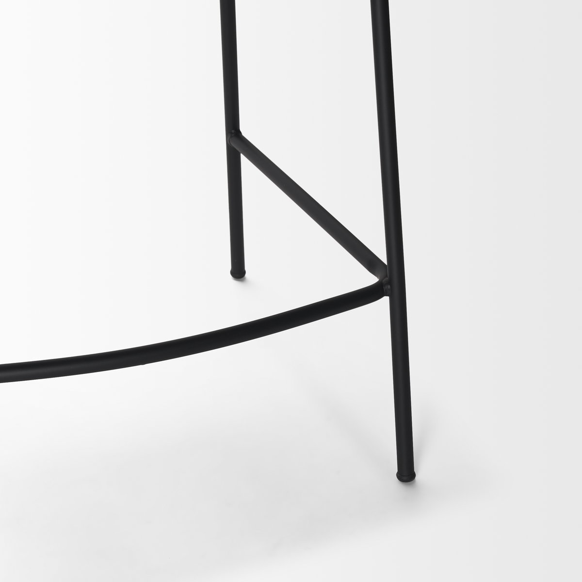 Carolyn Counter Stool with Gray Fabric & Matte Black Metal, Counter & Bar Stool by Mercana, 19.3" length x 20.4" width x 35.75" height View 11