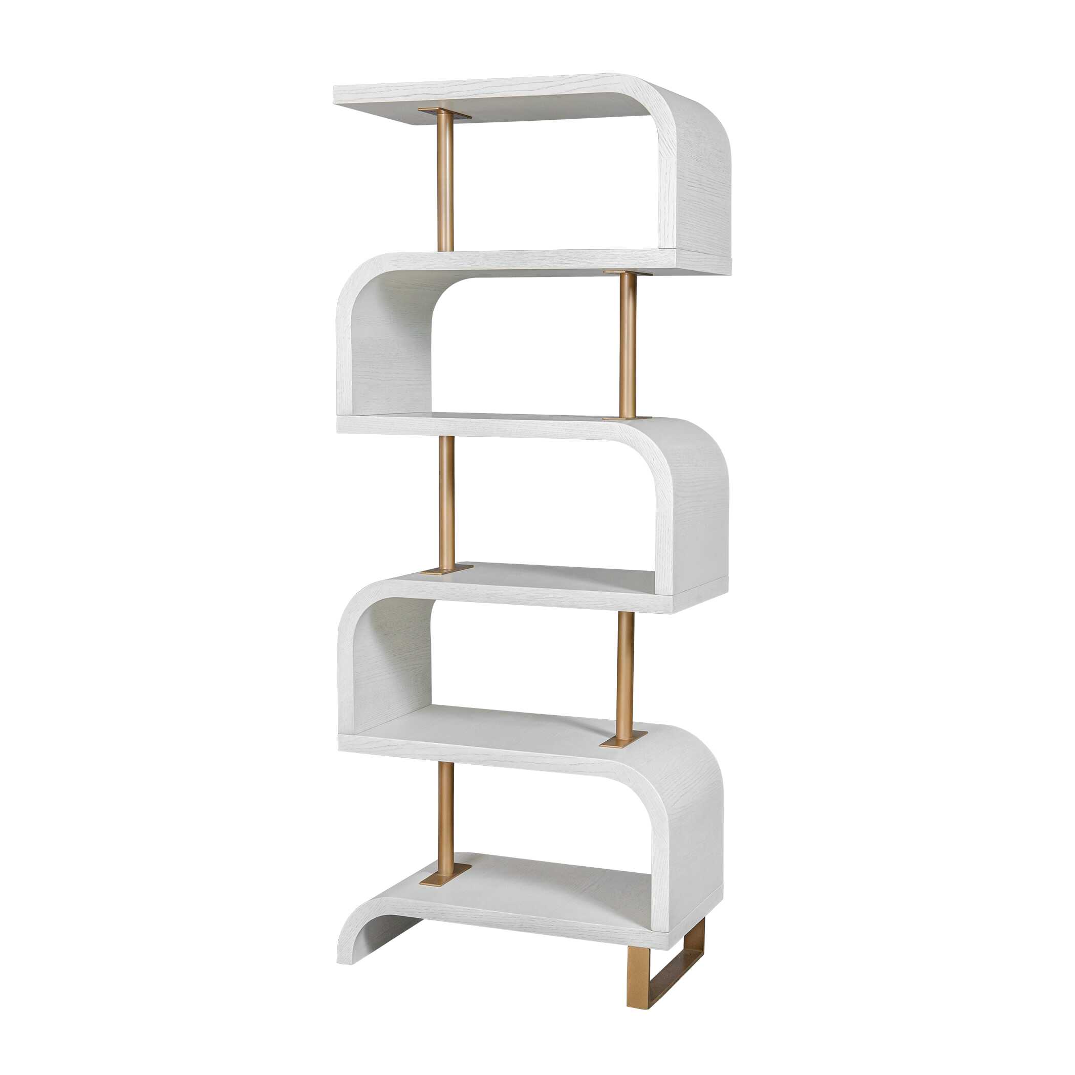 Bia White Etagere, Furniture by Uttermost, 32" width x 80" height x 16" depth View 4