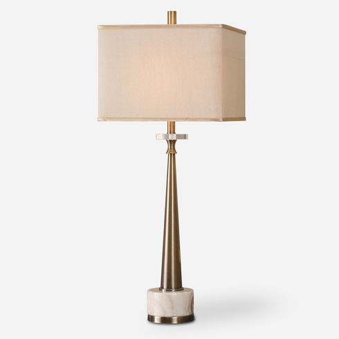 Verner Tapered Brass Table Lamp