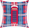 London Holiday Accent Pillow, Decorative Pillow by Surya, 18" length x 18" width thumbnail