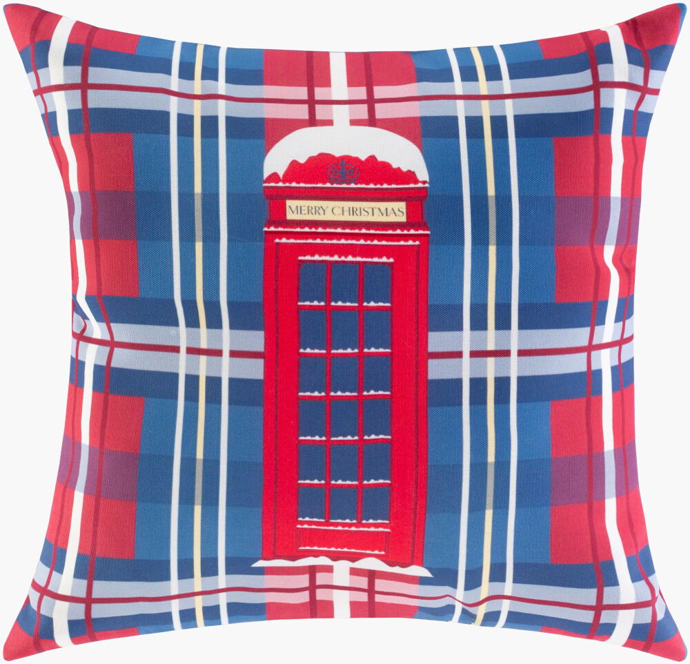 London Holiday Accent Pillow, Decorative Pillow by Surya, 18" length x 18" width