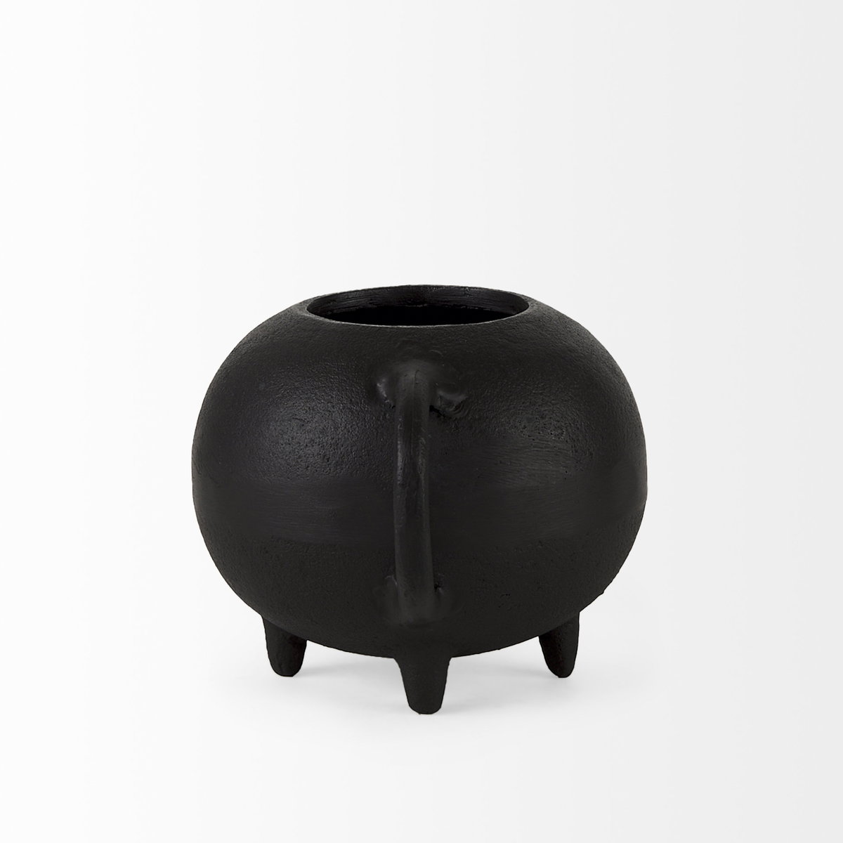 Cyrus Black Spherical Vase Decorative Object, by Mercana, 9.45" length x 5.51" width x 5.51" height View 7