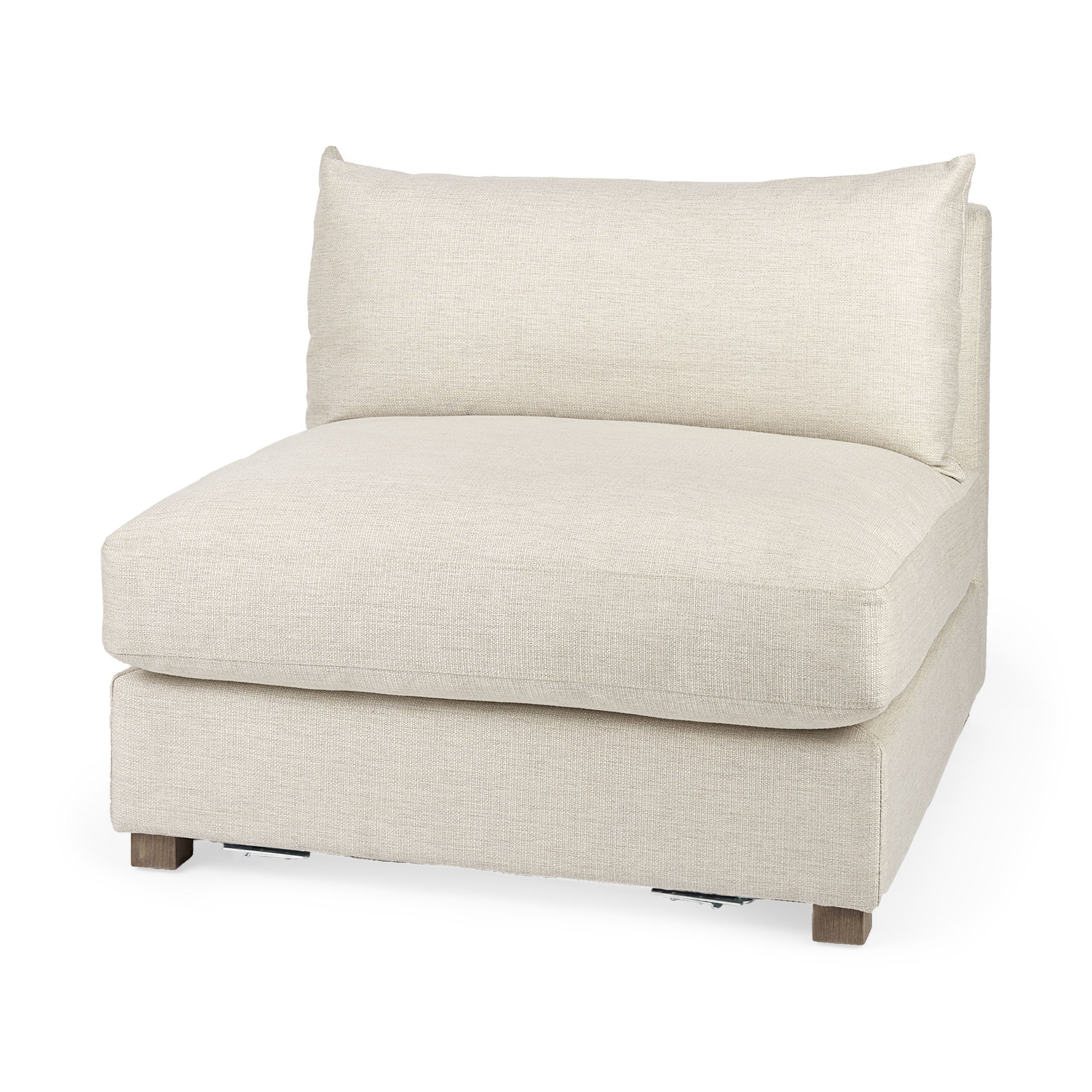 Valence  Beige Armless Sectional Piece, Sectional Sofa by Mercana, 38.19" length x 38.58" width x 28.35" height View 1