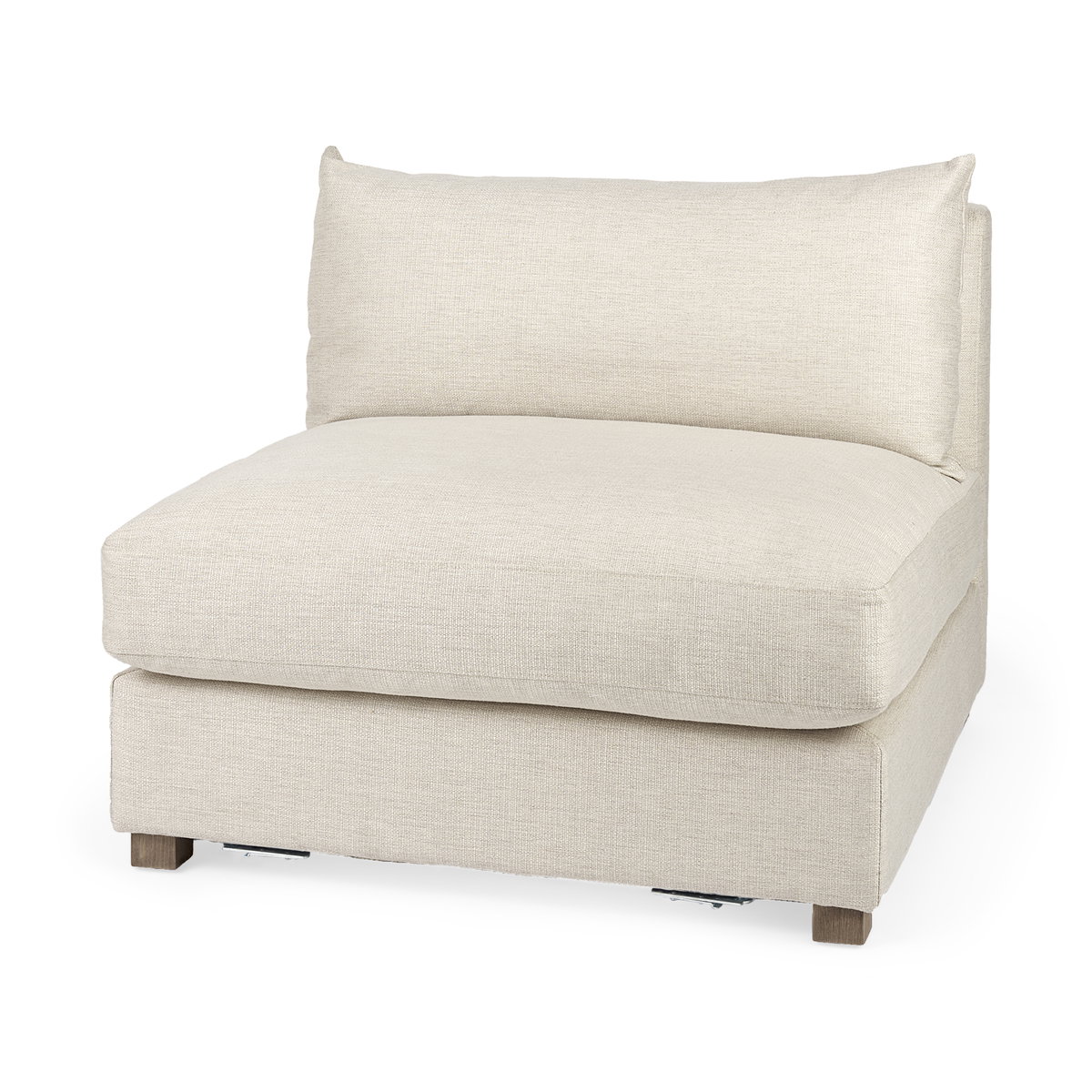 Valence  Beige Armless Sectional Piece, Sectional Sofa by Mercana, 38.19" length x 38.58" width x 28.35" height View 1