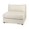 Valence  Beige Armless Sectional Piece, Sectional Sofa by Mercana, 38.19" length x 38.58" width x 28.35" height thumbnail 1