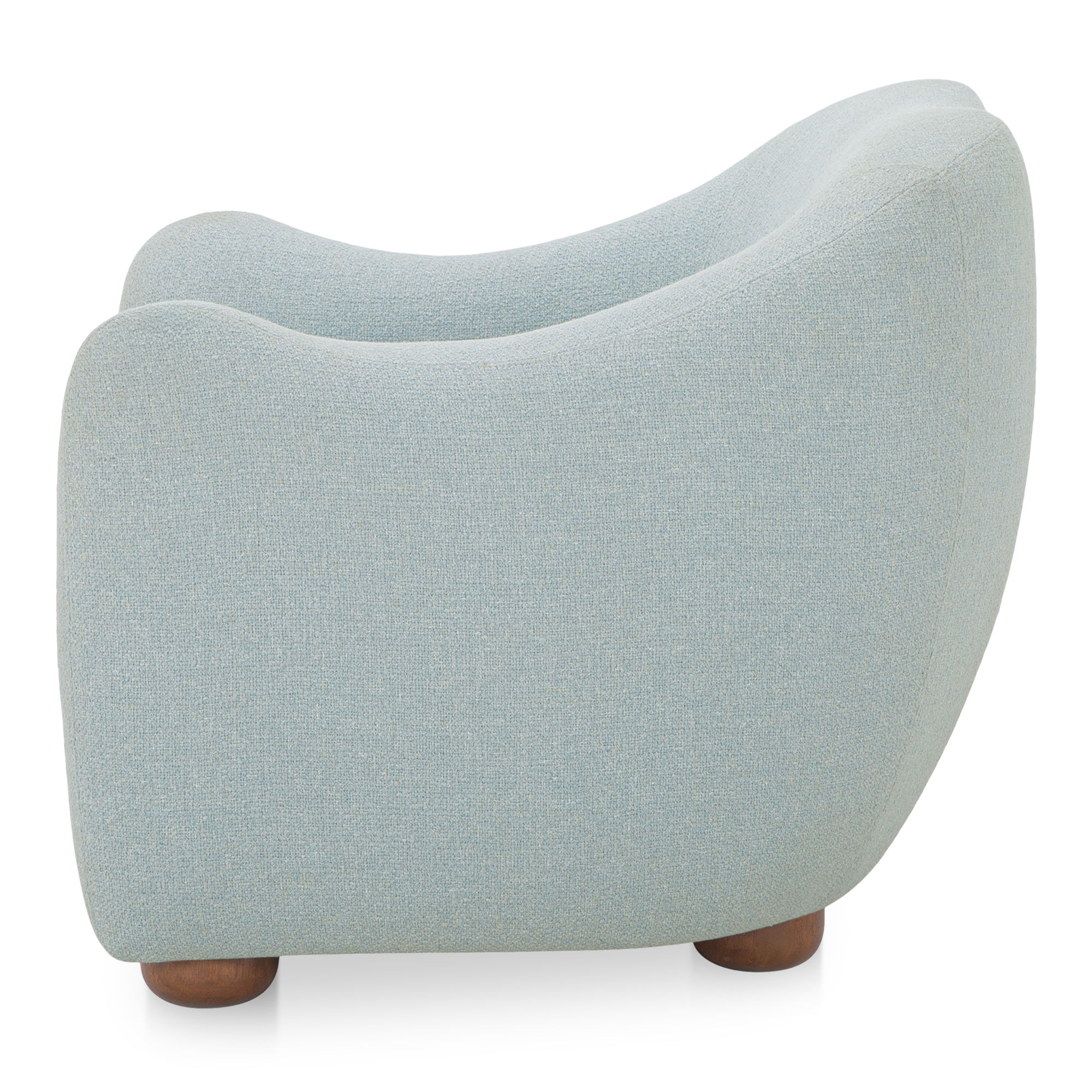 Bria Accent Chair Light Blue, by Moe's Home, 34.6" width x 29.6" height x 33.5" depth View 3