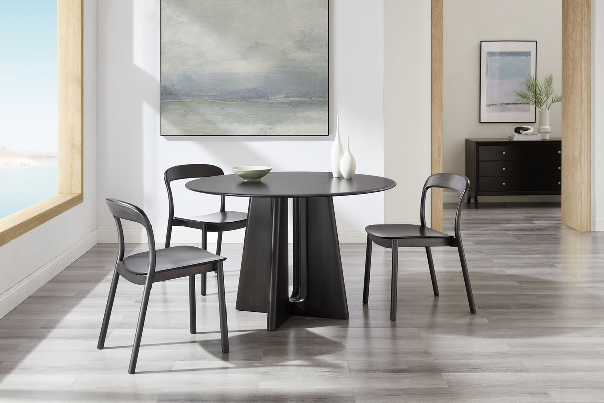 Hanna Chair Bamboo seat, Caviar, Dining Chair by Greenington, 18.19" length x 21.42" width x 30.75" height View 17