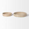 Kalama Set of 2 Large Round Seagrass Trays with Handles, Decorative Tray by Mercana, 22.05" length x 22.05" width x 3.94" height thumbnail 4