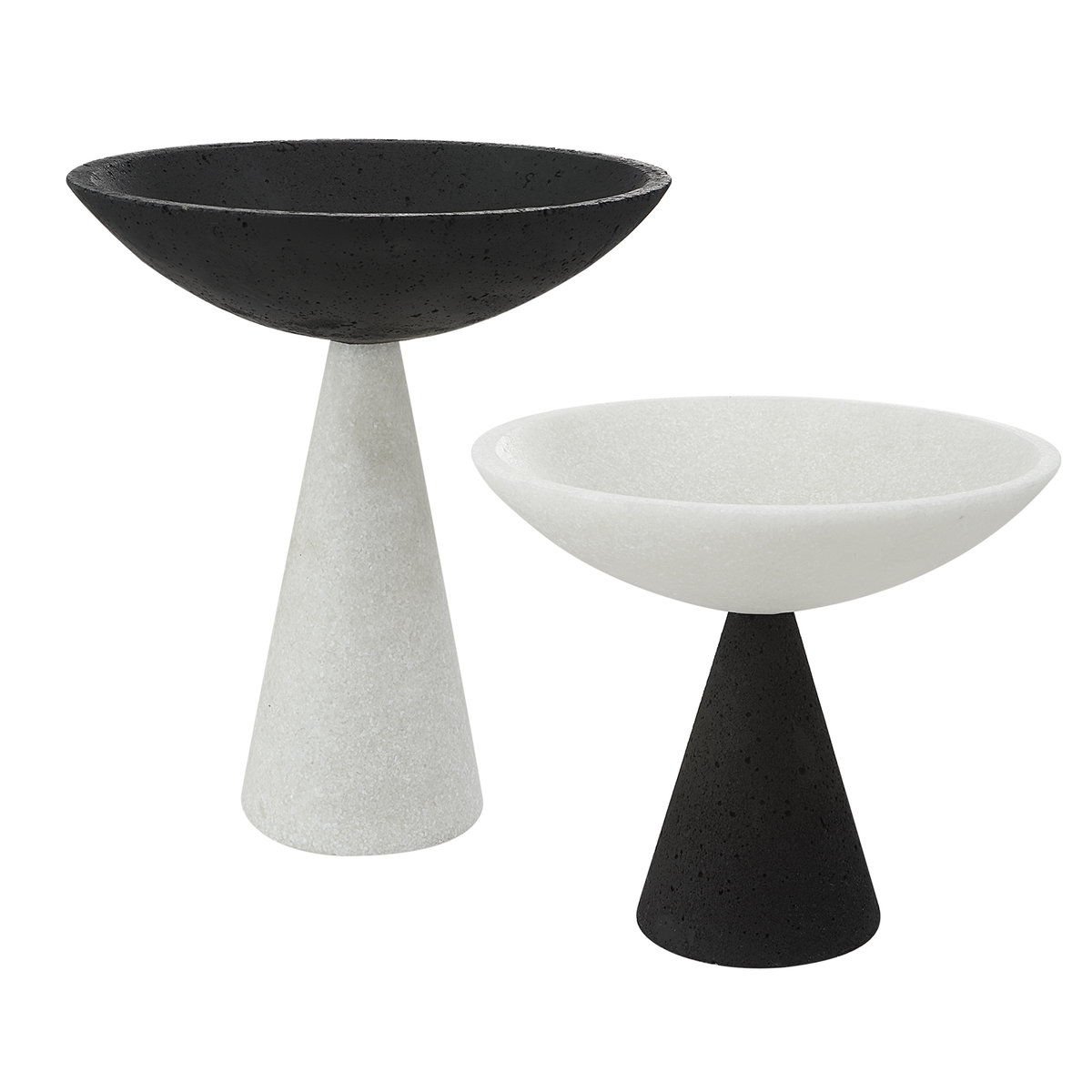 Antithesis Marble Bowls Set/2, Decorative Tray by Uttermost, 10.25" width x 11.75" height x 10.25" depth View 1